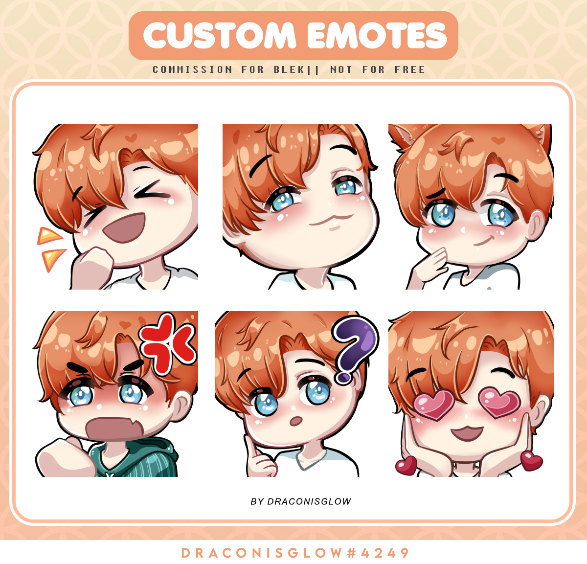 Custom Emotes Pack - Commission by bydraconisgart on DeviantArt