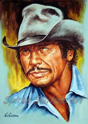 Charles Bronson portrait painting art