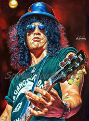Slash painting portrait Guns Roses painting
