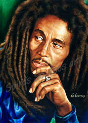 Bob Marley painting portrait