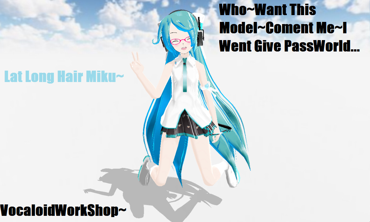 MMD.::Lat Long Hair Miku Edit::.