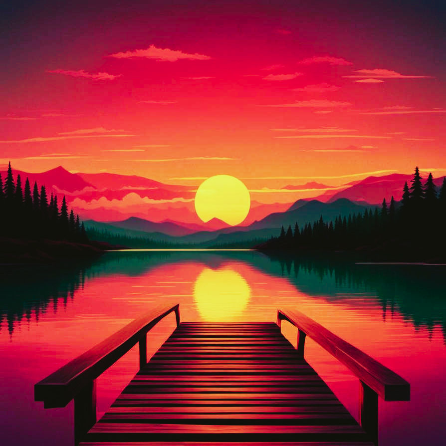 Sunset Perfect Square Sunset Perfection by QuantumCanvasAI on DeviantArt