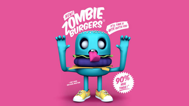 Zombie Burger 3D Wallpaper