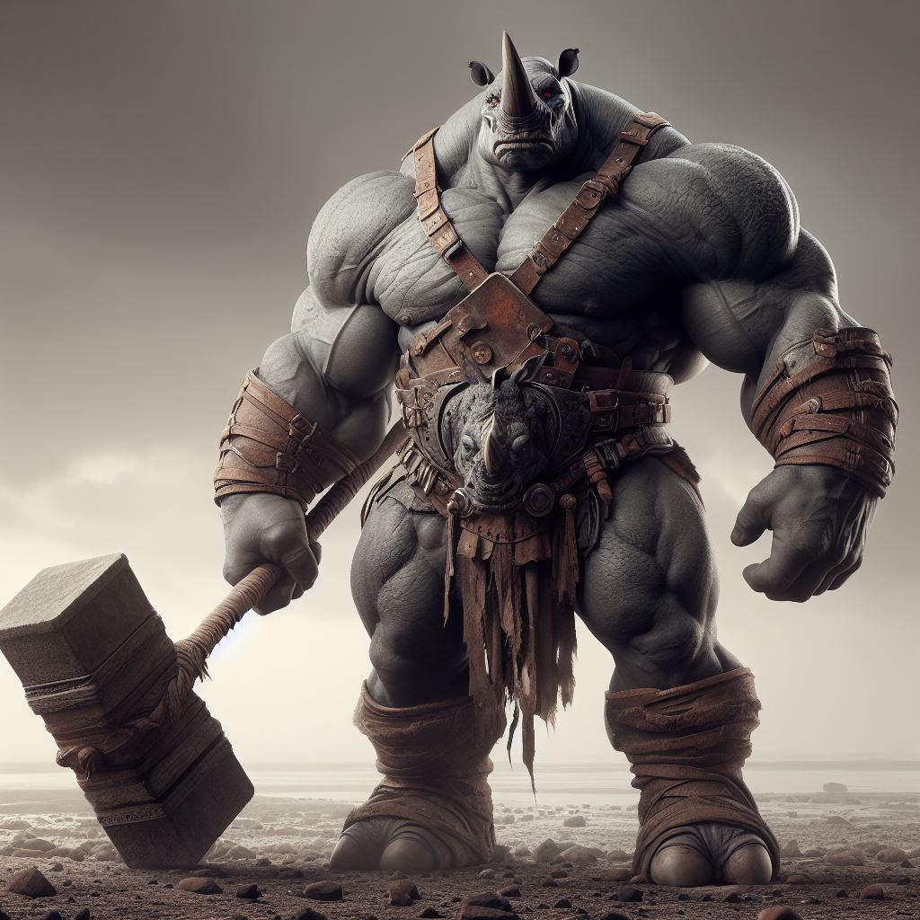 Barbarian Rhino by Timehawke on DeviantArt