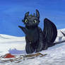 Toothless in Snow