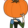 Gwen With a Pumpkin On Her Head