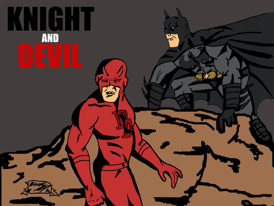 Knight Vs Devil Knight and Devil coloured by Yenon on DeviantArt