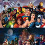 JL/Avengers WrapAround in Live-Action (Comparison)