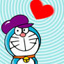 Doraemon with purple beret