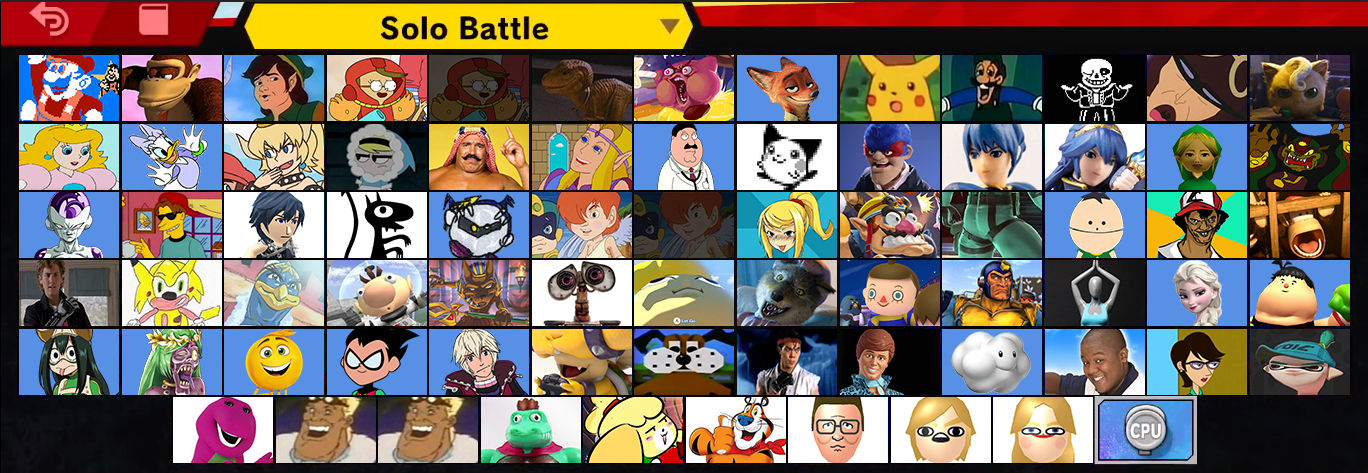 Super Smash Bros Ultimate's Amazing Roster by PlatypusBoy09 on DeviantArt