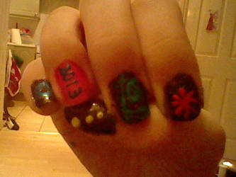 New Years Firework Nails