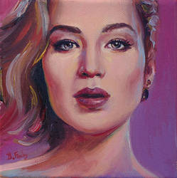 Contemporary portrait of Jennifer Lawrence