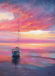 Sailing art colorful