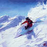 Skier painting