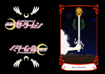 26. Sailor Moon Tarot Card--Ace of Swords