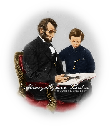 Abraham and Tad Lincoln