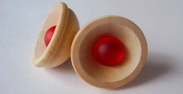 Red Candies Wood Bowl Earrings