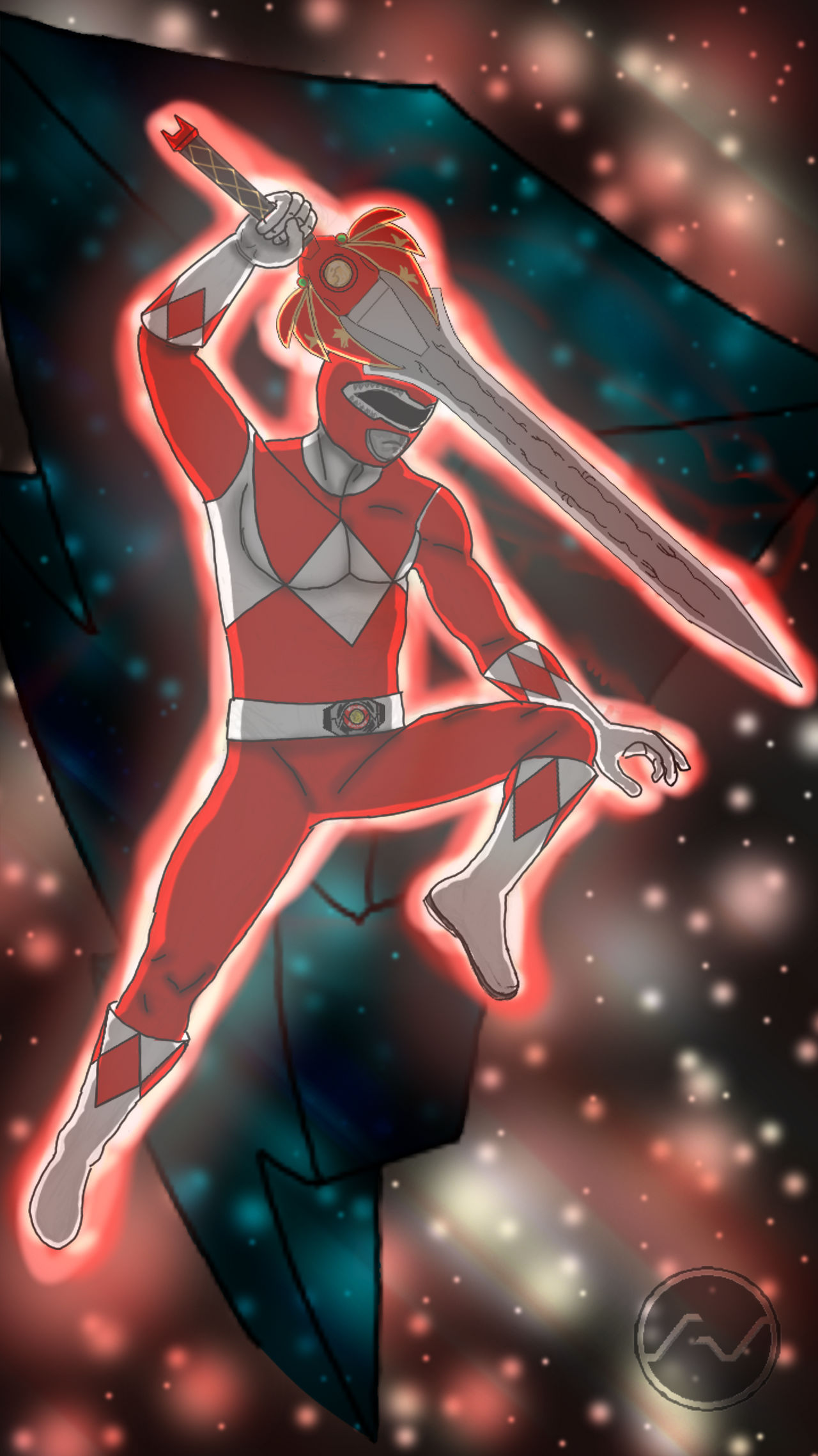 Red Mighty Morphin Power Ranger Power Sword Cover by ...
