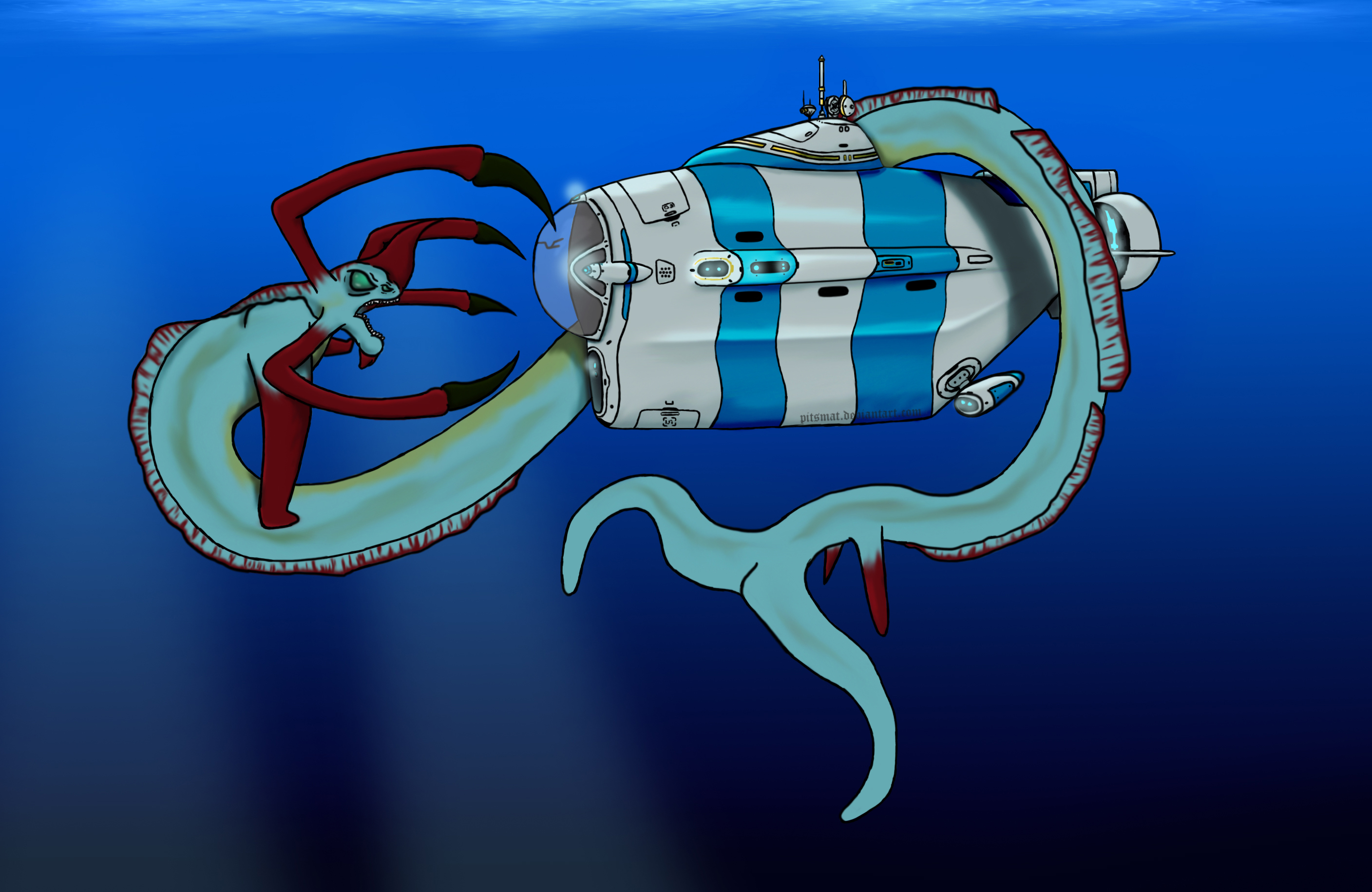 Subnautica Reaper vs Cyclops