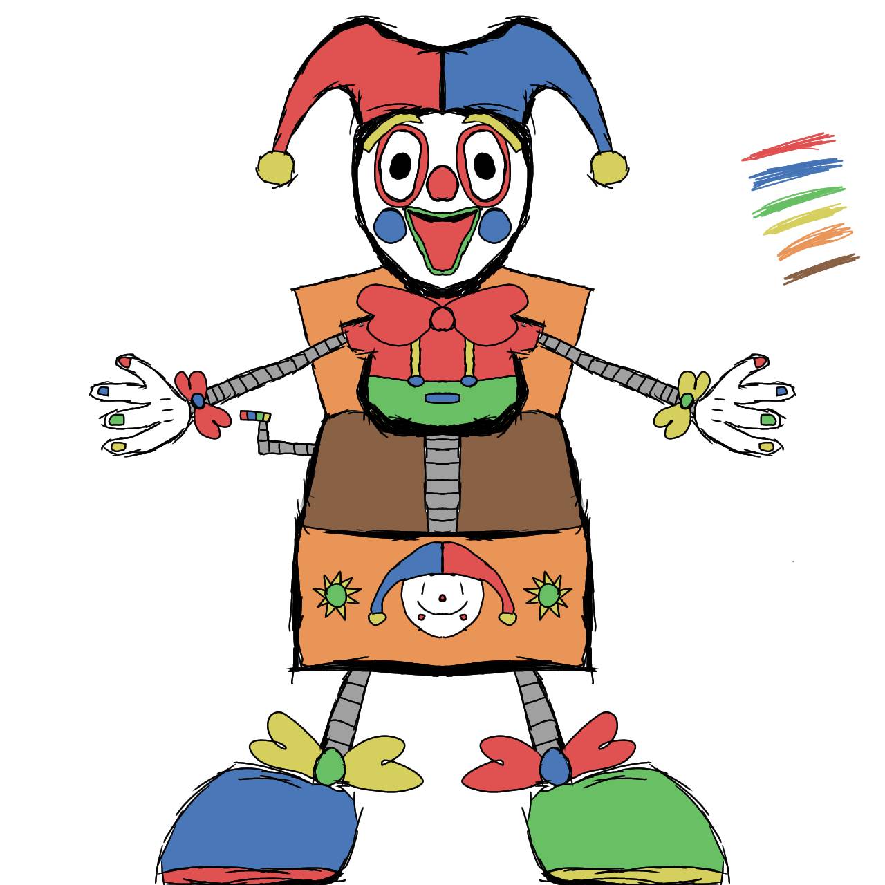 Stupendous Snart (COMMS OPEN 0/10) on X: Boxy Boo but hes a clown (aka my  take on boxy boo)  / X