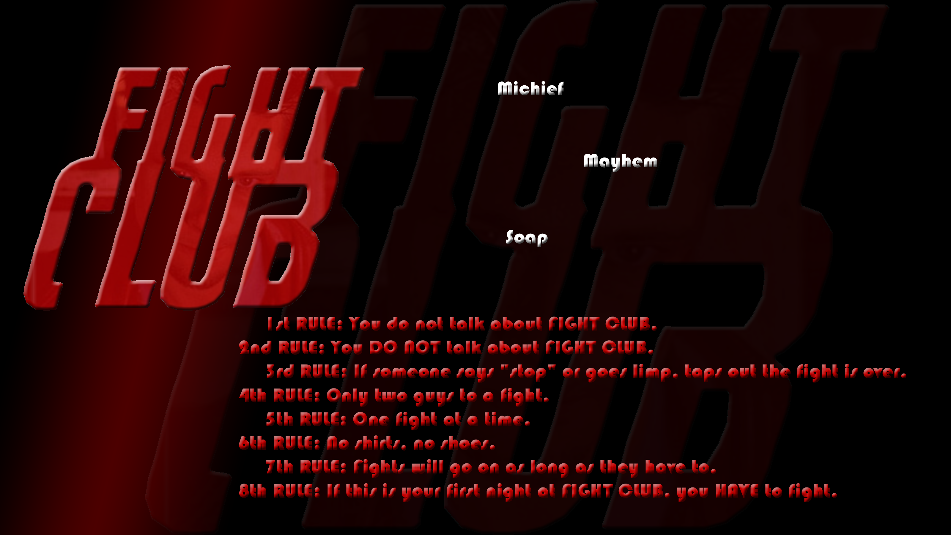 Fight Club Wallpaper by ReverseNegative on DeviantArt Fight Club Wallpaper by ReverseNegative on DeviantArt