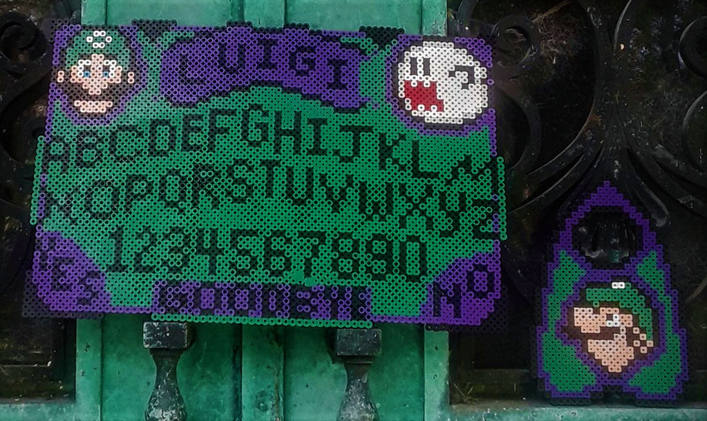 Luigi Ouija Board by perler-me-this on DeviantArt