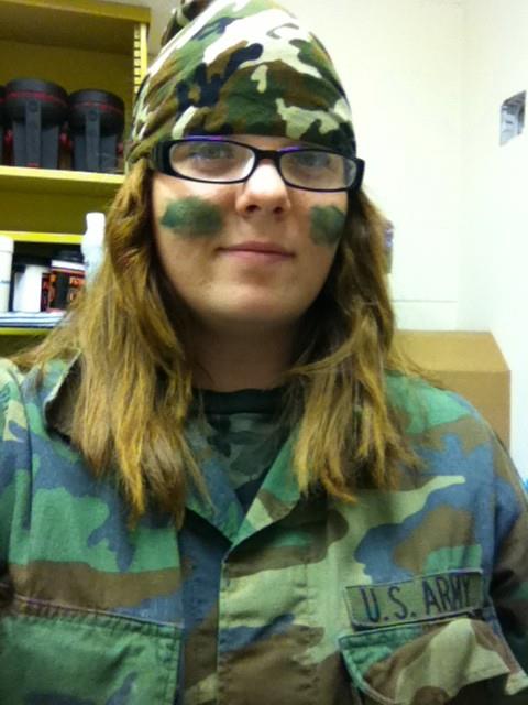 Again, Camo at school in the Band hall.