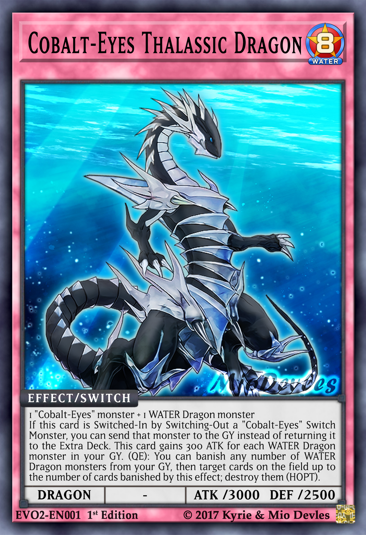 Thalassic Color Cobalt-Eyes Thalassic Dragon | Full Card by MioDevles on DeviantArt
