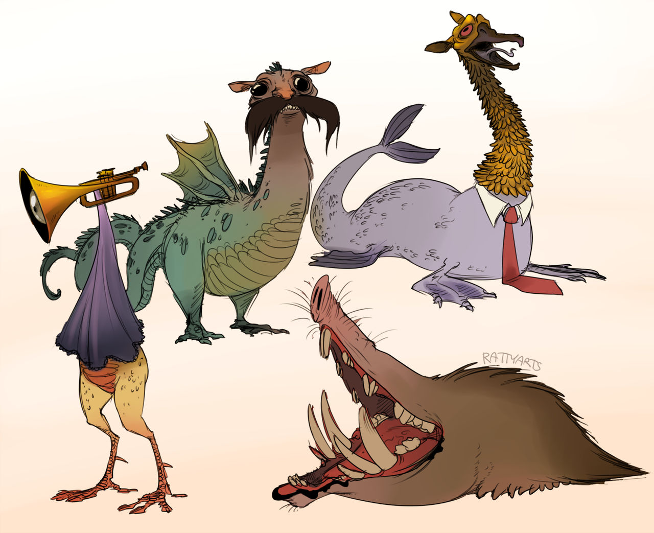 A bunch of dragons