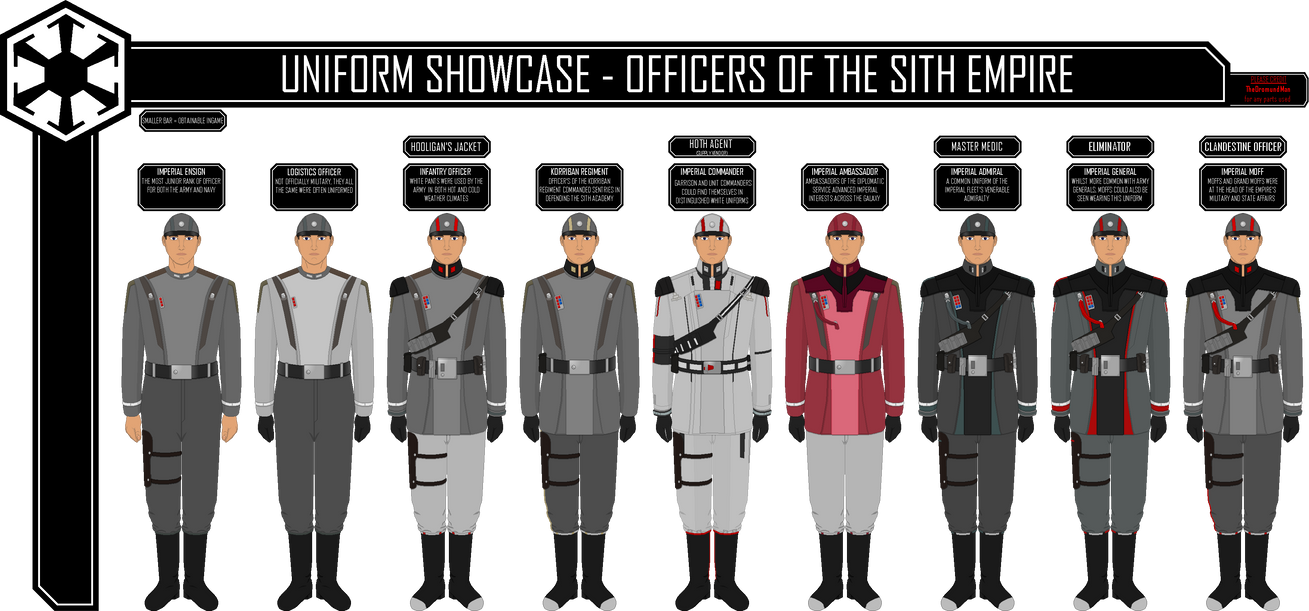 Uniform Showcase - Officers of the Sith Empire by TheDromundMan on ...