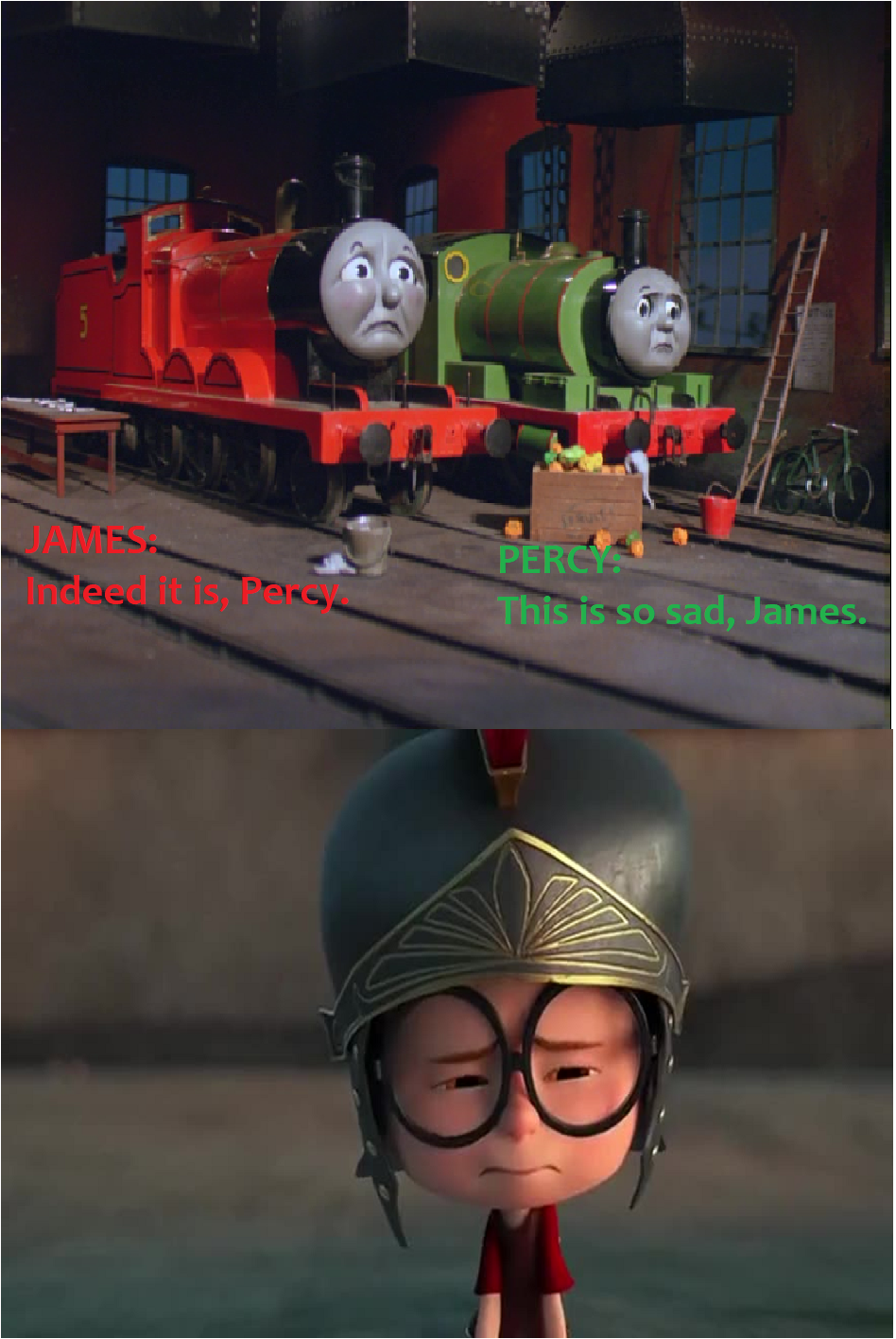 James and Percy feeling sad for Sherman by ZacharyLeeS3-6 on DeviantArt