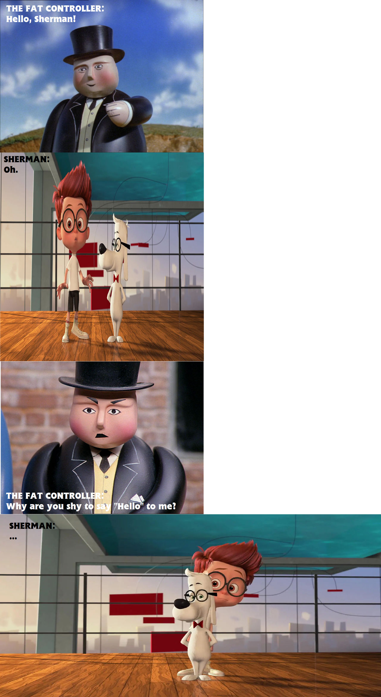 Fat Controller Pride Sherman Meets The Fat Controller by ZacharyLeeS3-6 on DeviantArt