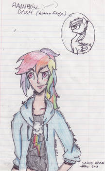 Rainbow Dash human, request