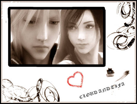 CLOUD AND TIFA FINAL FANTASY 7