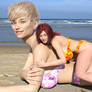 Heather n Leeta on the beach 5