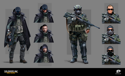 Soldiers Inc. Characters Concept art