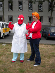 Fry and Dr. Zoidberg by Eric--Cartman