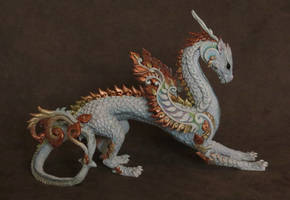 dragon sculpture - painted