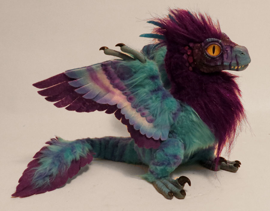 feather-raptor:purple/aqua by kimrhodes on DeviantArt