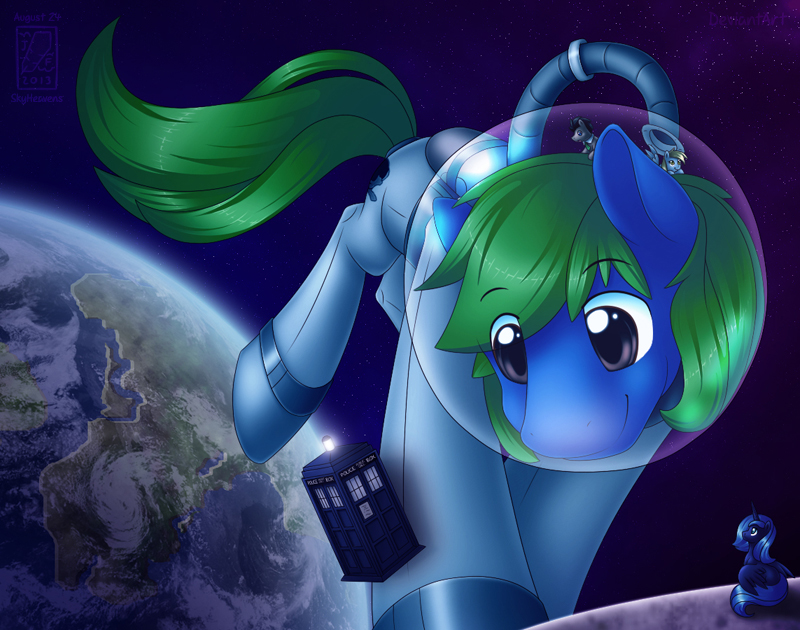 Commission: A Tardis in Space...and Ponies