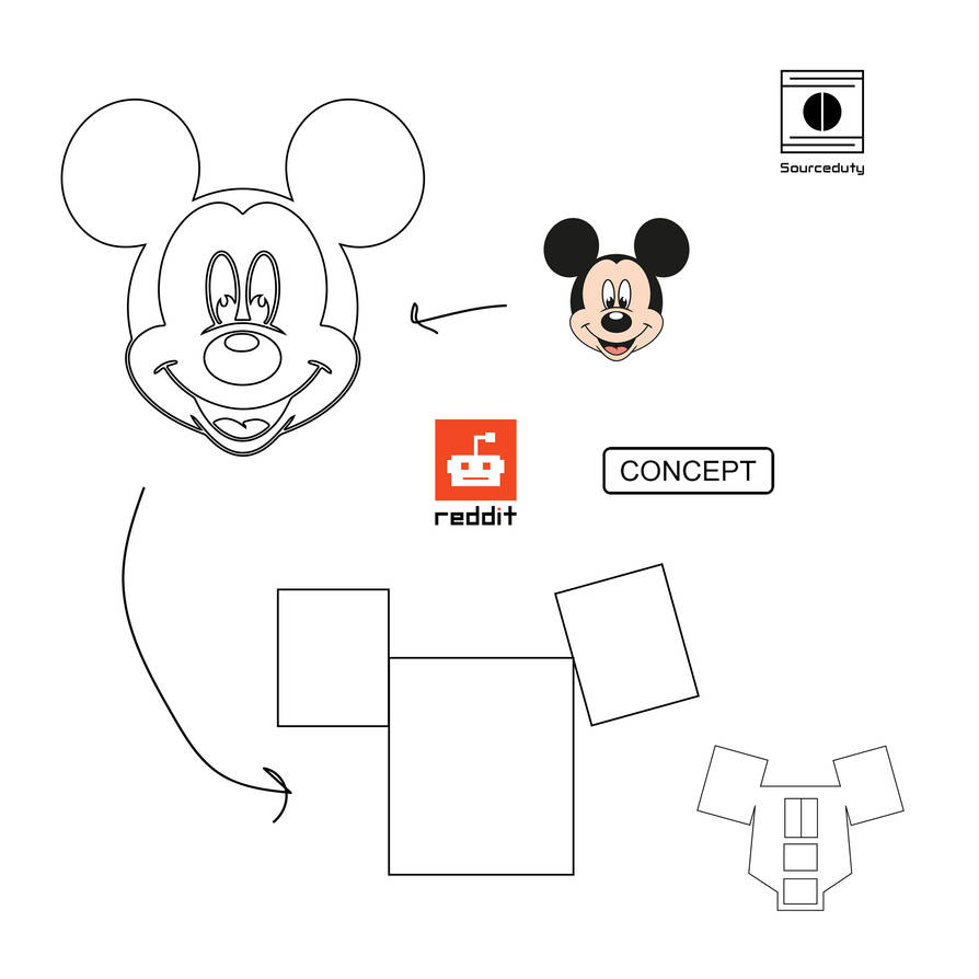 Mickey Mouse Graphic Design Concept Art by sourceduty on DeviantArt
