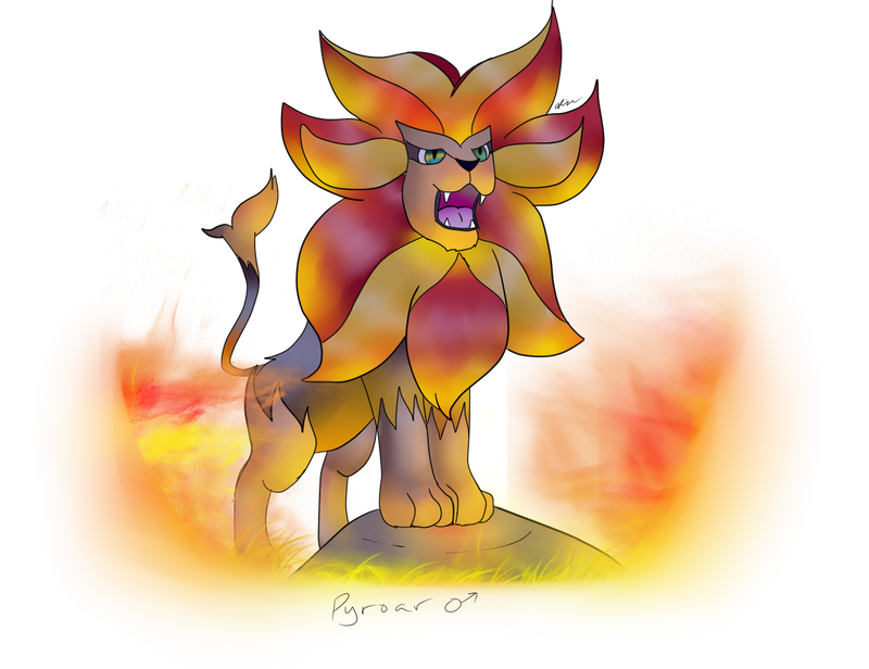 Pyroar Male by AnimeGal2010 on DeviantArt