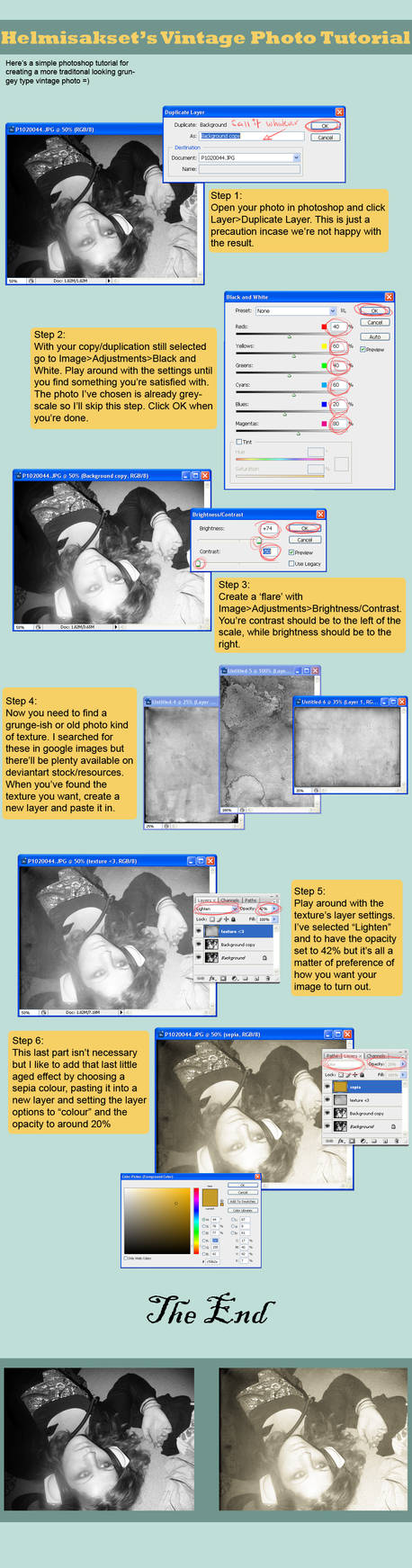 Vintage Tutorial Vintage photo tutorial by HelmiSakset on DeviantArt