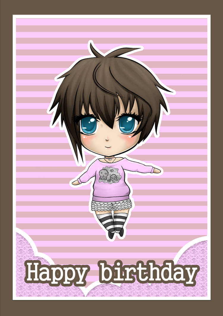 Anime Birthday Cards - Card Design Template