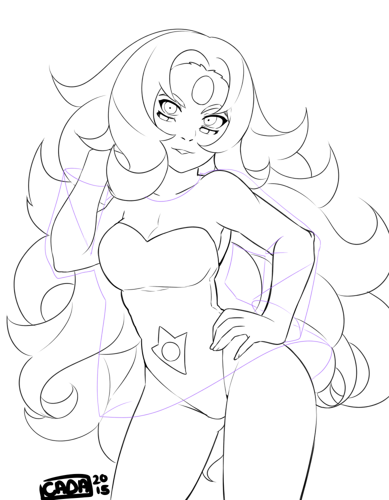 Rainbow Quartz Lineart