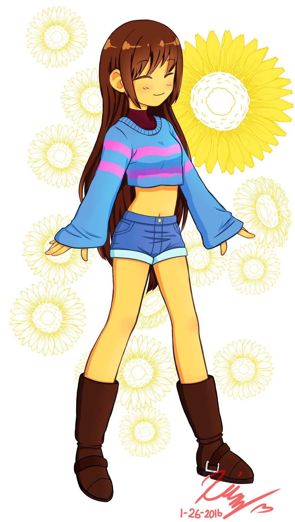 Older Frisk Female Ver By Kama Ta On Deviantart