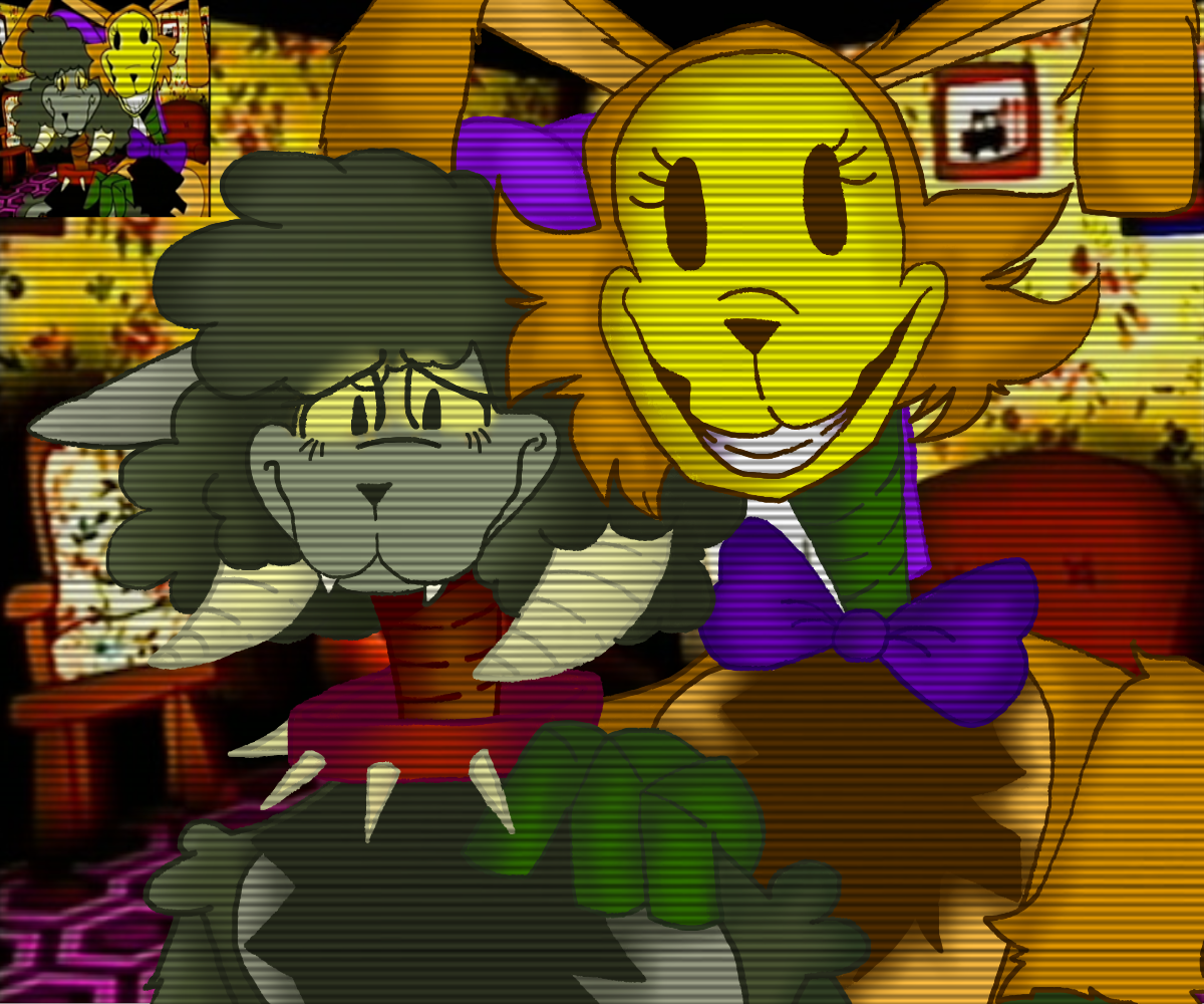Fan art I made for the Walten Files! It was originally the Witch Sheep and  Pumpkin Rabbit. : r/fivenightsatfreddys