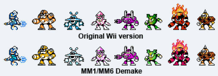 MM9 robot masters with MM1-MM6 palette