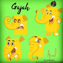 Gajah Model Sheet