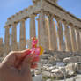 Cherry Pie studying at the Parthenon